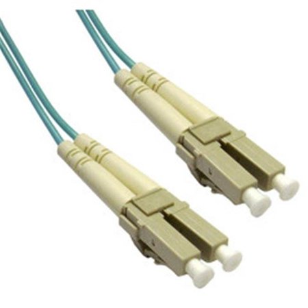 CABLE WHOLESALE CableWholesale LCLC-31002 10 Gigabit Aqua Fiber Optic Cable  LC  LC  Multimode  Duplex  50-125  2 meter (6.6 foot) LCLC-31002